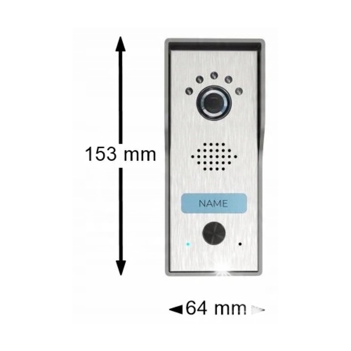 Set videointerfon ACERO, monitor 7", Full HD, camera 1920x1080, alb-negru, montaj pe perete