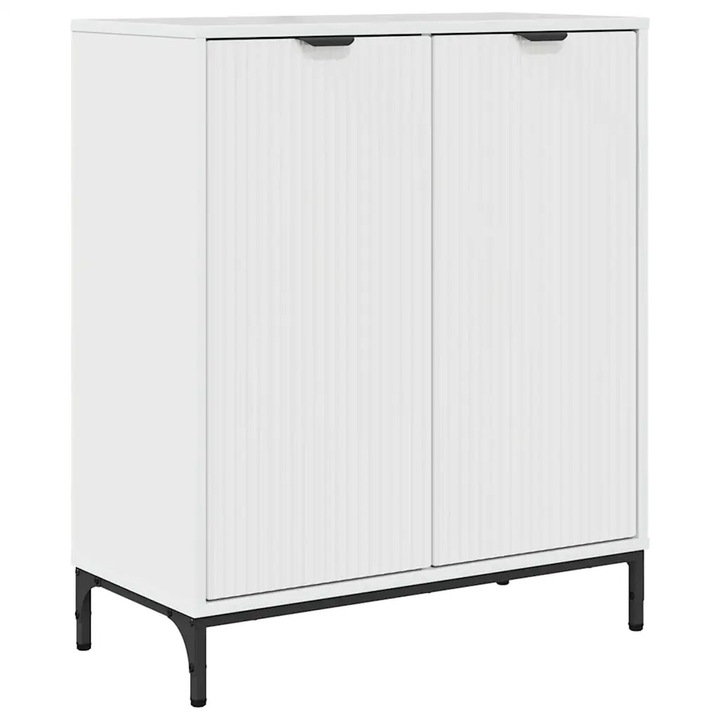 Széf Magasfényű fehér 69.5 x 33 x 82 cm Faanyag, vidaXL, 883428