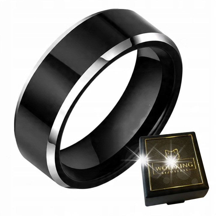 Verigheta, WOLFRING, rezistenta la apa, 19 EU, Negru/Argintiu