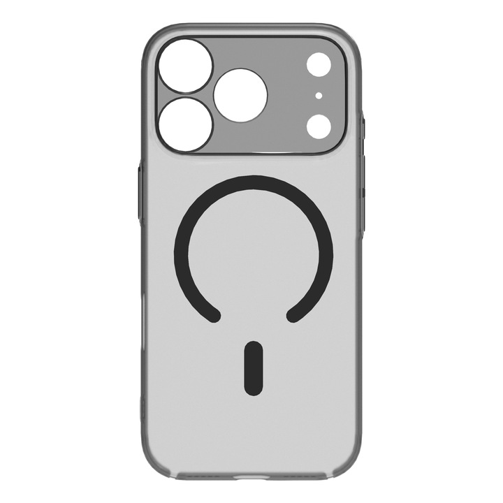 Carcasa Cellara Matte Slim MagSafe, ultra-subtire 0, 7mm, gri, pentru iPhone 17 Pro