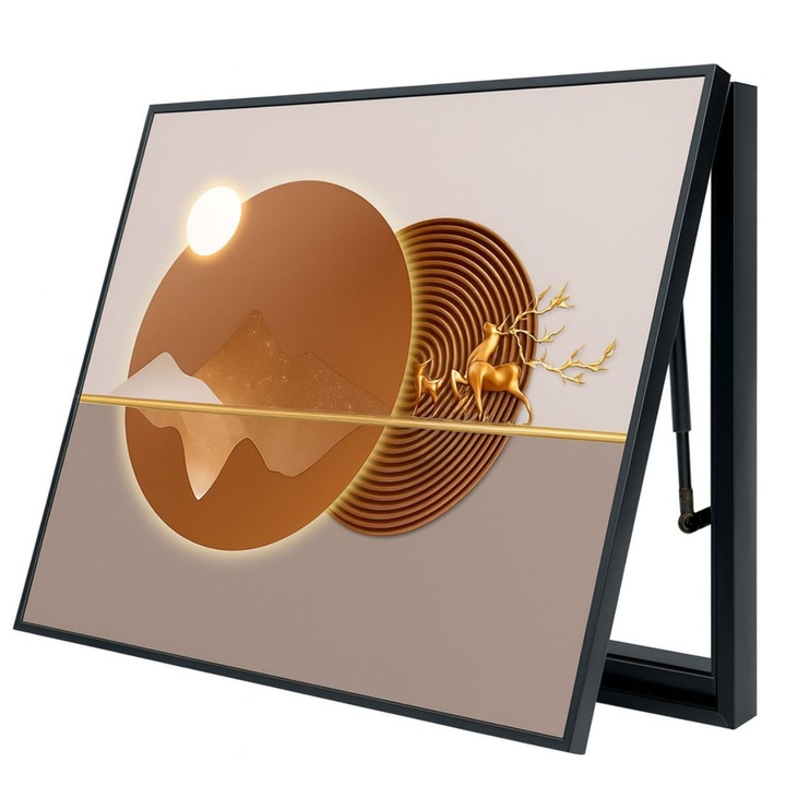 Capac tablou pentru contor electric, Naimeed D7269, mascare tablou electric, design modern si elegant, 40x50x4 cm, rama neagra