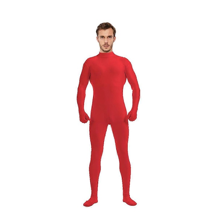 Costum bodysuit zentai, 160cm, rosu