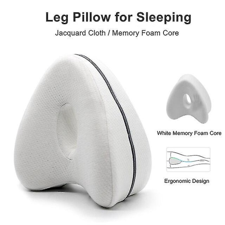 Lábtámasz BM67-1 modell, szív alakú, habszivacs töltet, fehér, 60x40cm