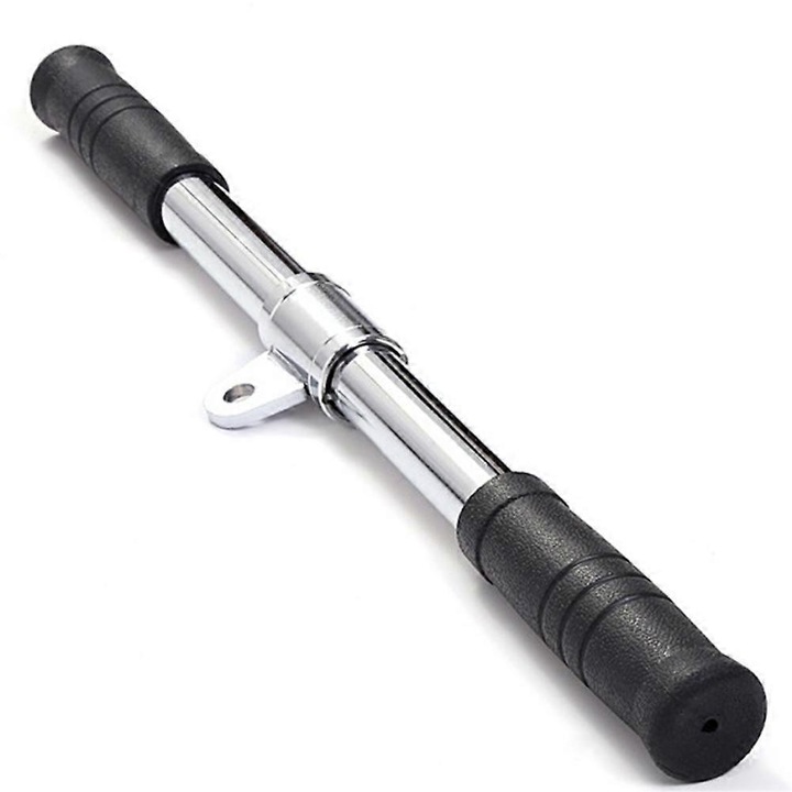 Bara de tragere pentru cablu, 48x2.5cm, neagra si argintie, set cu carabina