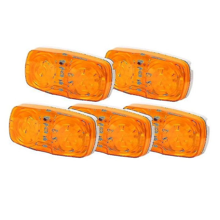 Set 5 Proiectoare LED Amber pentru Trailer, 4inch x 2inch, Waterproof