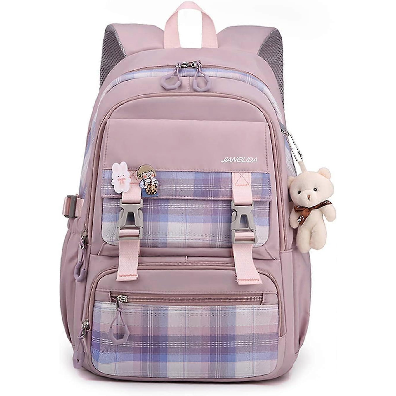 Rucsac laptop, 31x23x46 cm, design multi-poche, impermeabil, pentru scoala si calatorii, unisex