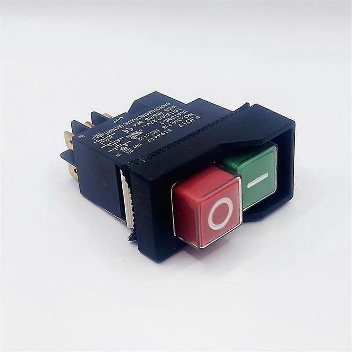 KJD17 elektromágneses kapcsoló, 6 érintkezős, 18A, AC127V, IP55, fekete