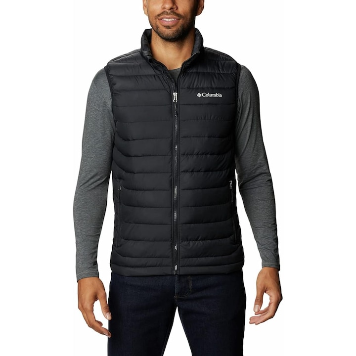 Елек за мъже Columbia Powder Lite II, спортен, полиестер, водоустойчив, черен, 6XL INTL