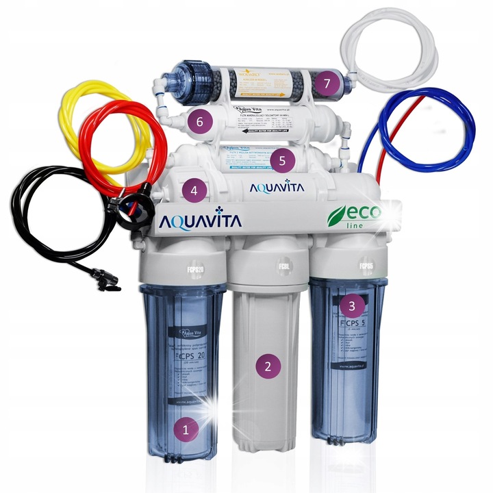 Система за филтриране на вода RO7 Aqua Vita, 7 етапа, 12L, с йонизатор REDOX, под мивка
