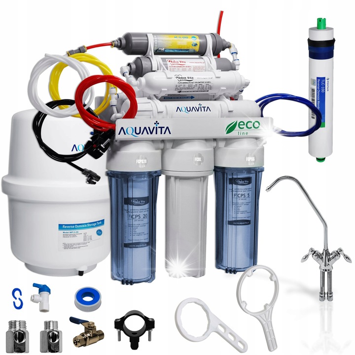 Система за филтриране на вода RO8 AQUA VITA BIO GRD, 8 степени, 12л, с двойна йонизация, минерализатор, йонизатор, структуризатор