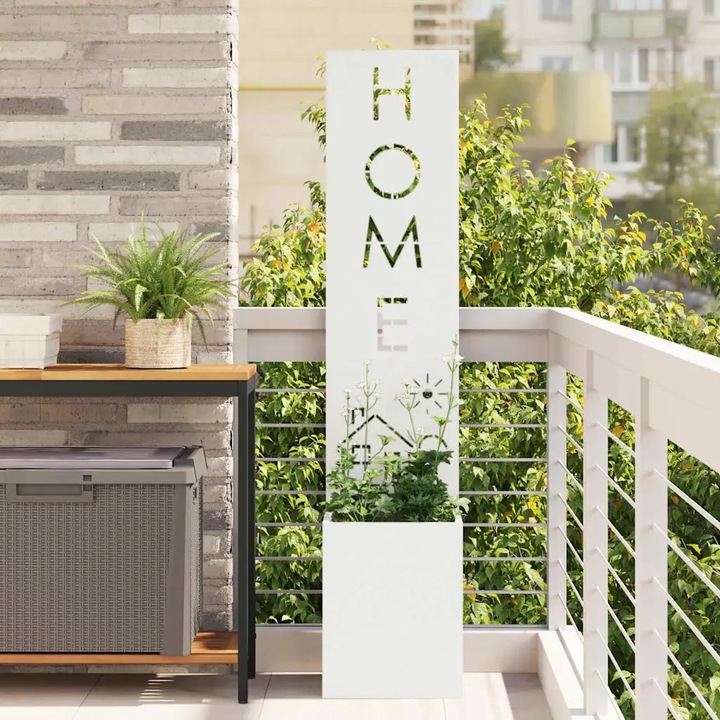 Paravan de intimitate pentru gradina , VidaXL, alb, 32x140cm