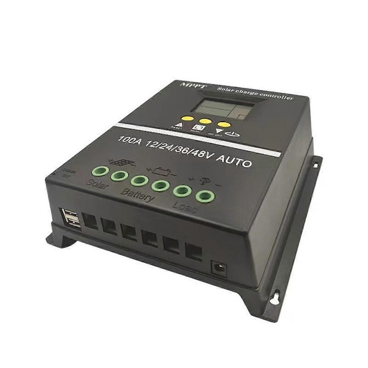 Controler hibrid solar si eolian, 800W, 600W, negru, pentru sistem complementar acasa