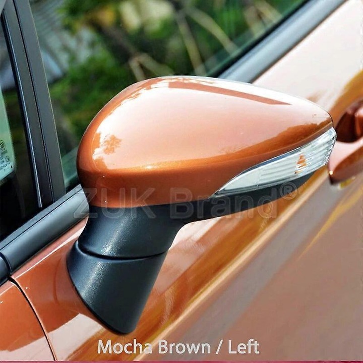 Oglinzi auto set ZUK caroserie oglinda laterala vopsita pentru Ford Fiesta 2009-2014, maro mocha, dimensiune standard