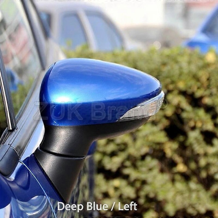 Oglinda auto set, ZUK, carcasa exterioara vopsita, albastru inchis, pentru Ford Fiesta 2009-2014