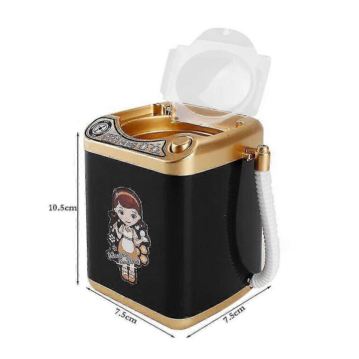 Masina de spalat mini, neagra, 11x8x8cm, interactiva