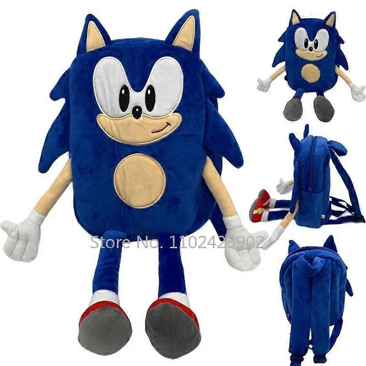 Jucarie de plus Sonic, 25-30cm, din bumbac, unisex, set de papusi