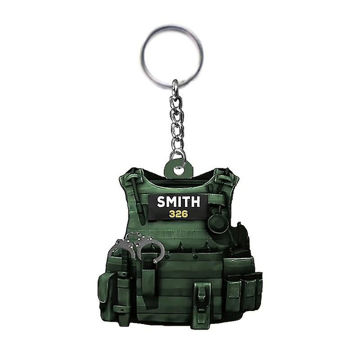 Kulcstartó, Akril, Zöld