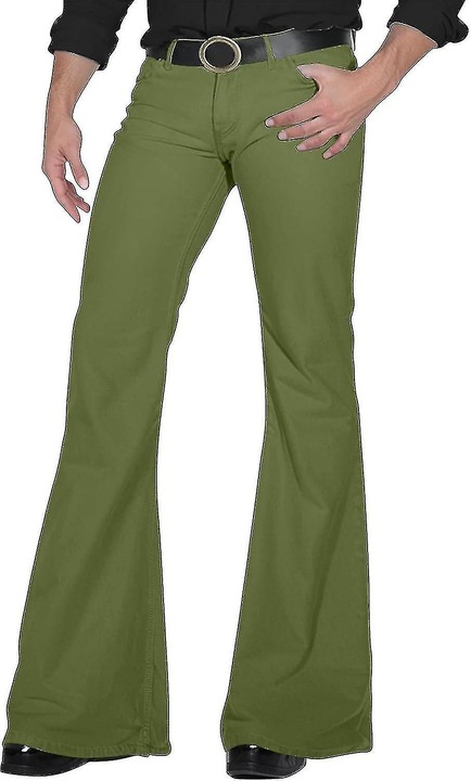 Férfi farmer, vintage, 70-es évek, zöld, alacsony derék, M INTL