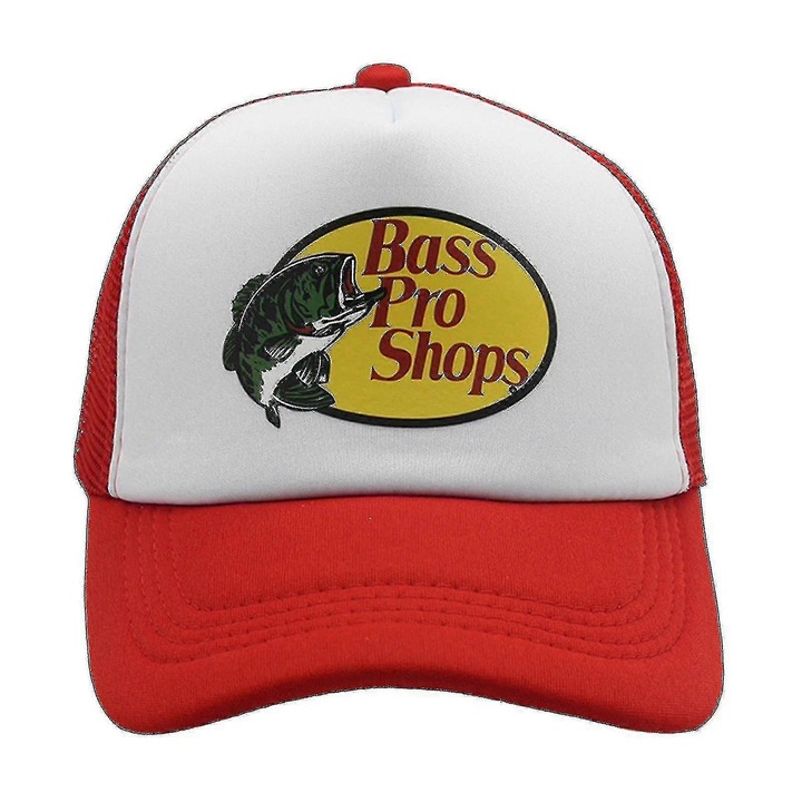Sapca Bass Pro Shops, ajustabila, mesh, rosu, 56-58 cm