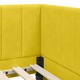 Cadru de pat cu saltea, VidaXL, 90x200cm, catifea, galben, design modern