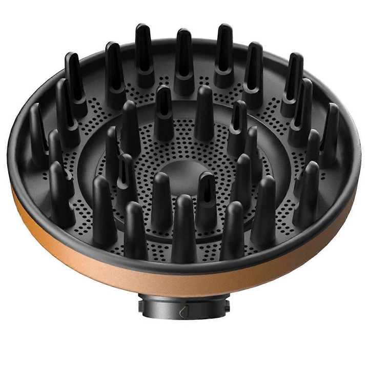Difuzor pentru uscator de par Supersonic, aurie, din nylon si fibra, set 1 buc.