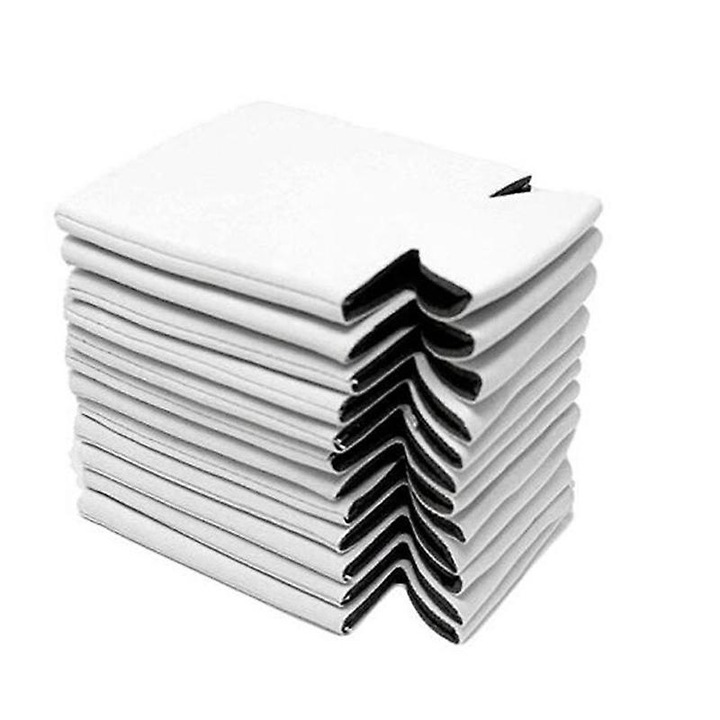 10 darab neoprén poháralátét, fehér, 13x10x0.8cm