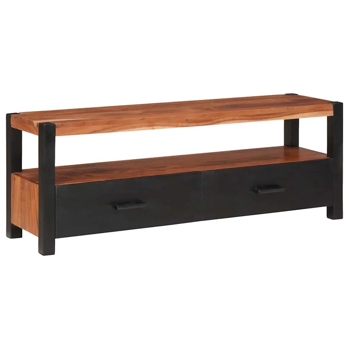 vidaXL Média szekrény fiókkal Barna 110 x 30 x 40 cm Tömör Akácfa 4104009