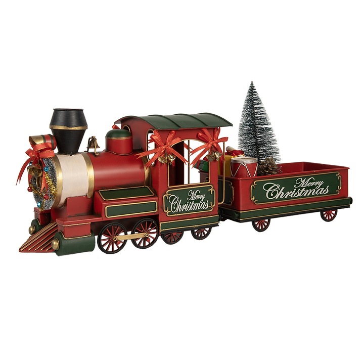 Trenulet Craciun metal multicolor 31x15x25 cm