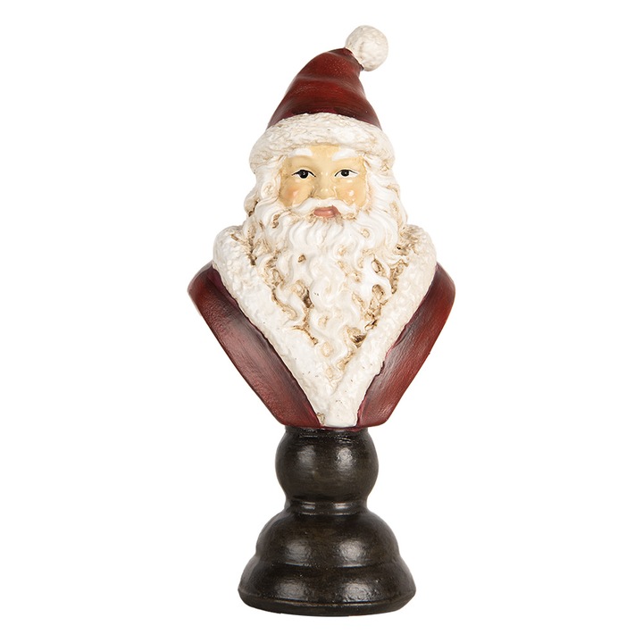 Többszínű polirezin Mikulás figura 7x5x15 cm