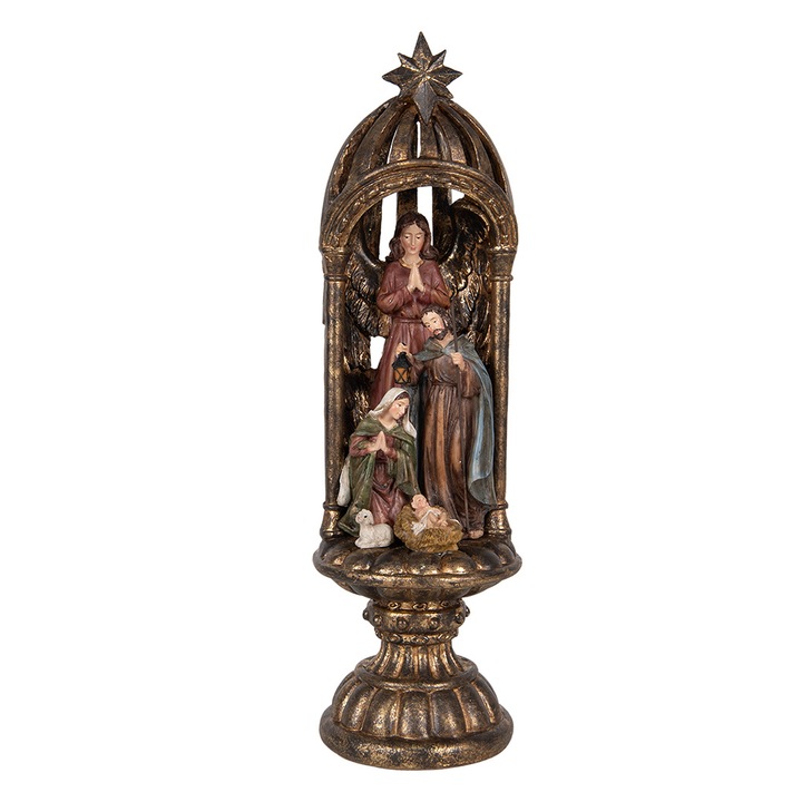 Betlehemi figura polirezin többszínű Ø 14x43 cm