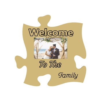 Rama foto tip puzzle, 10x15, ocru, personalizata, Welcome To The Family Rama foto tip puzzle, 10x15, ocru, personalizata, Welcome To The Family