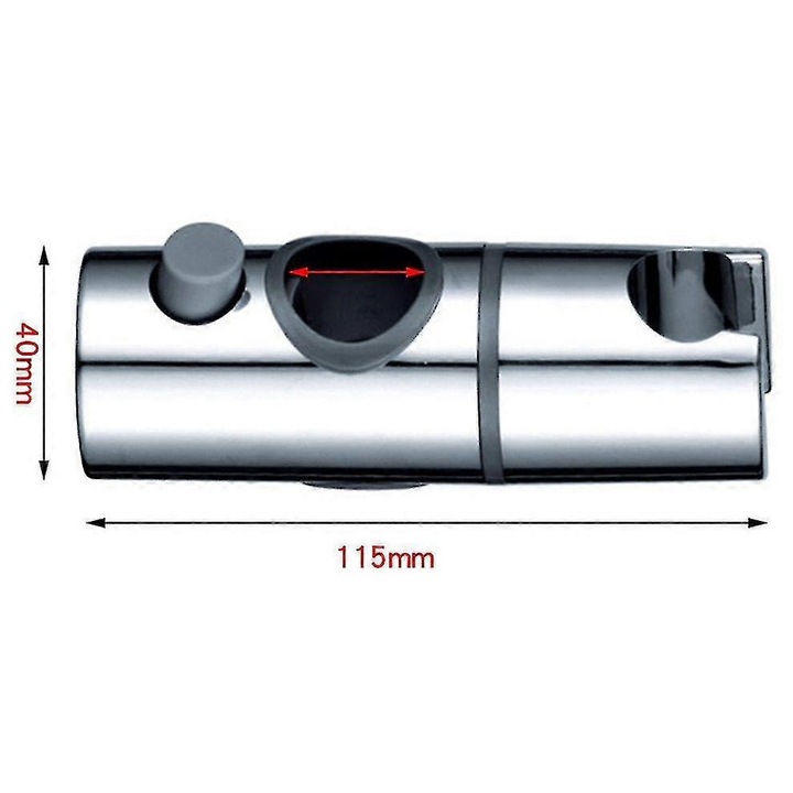 Coloana de dus, suport de dus, tip in linie, ABS, 19mm, argintiu
