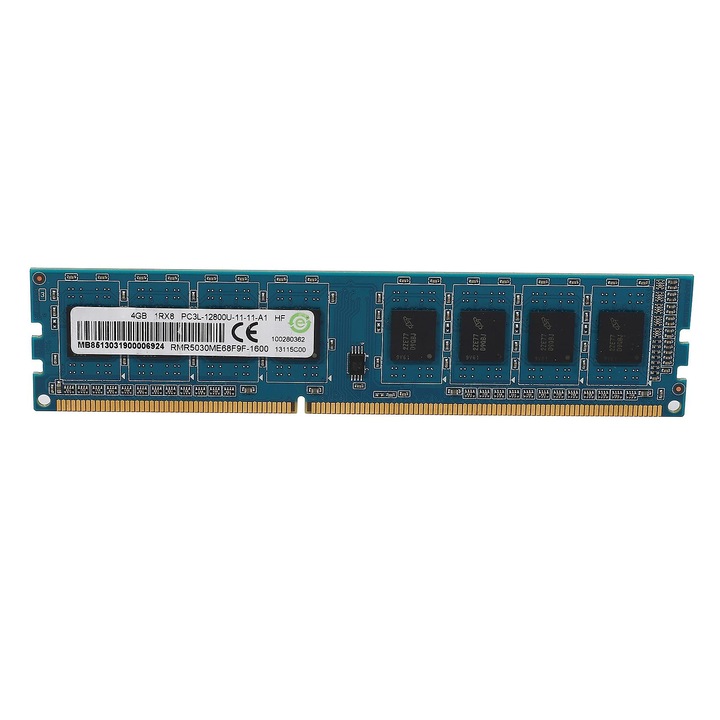 RAM memória DDR3 4GB, 1600MHz, 240 tűs, dual channel, kék, 13.3x3cm