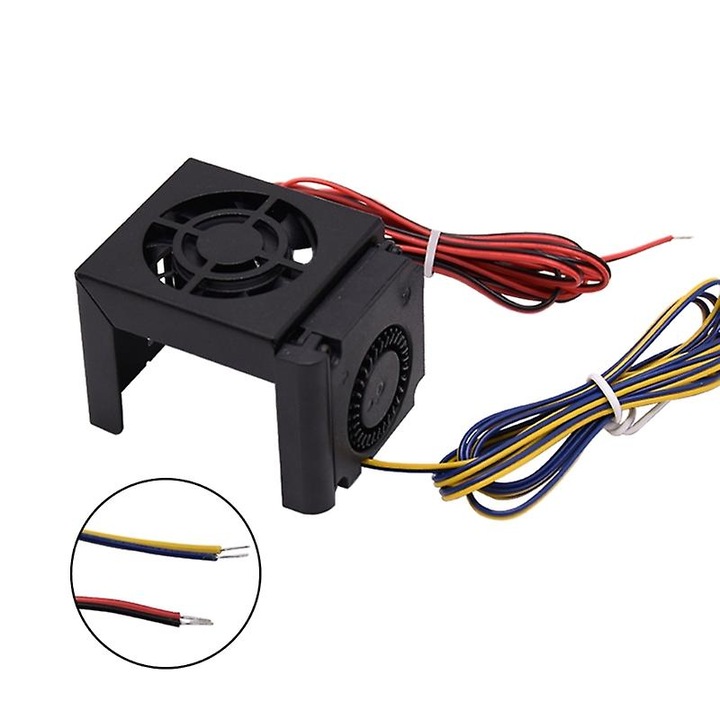 Ventilátor burkolat készlet 3D, fém+műanyag, 12V/24V, Ender-3, CR10 nyomtatókhoz, szett