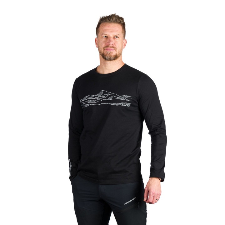 Férfi biopamut póló Bodi, Fekete