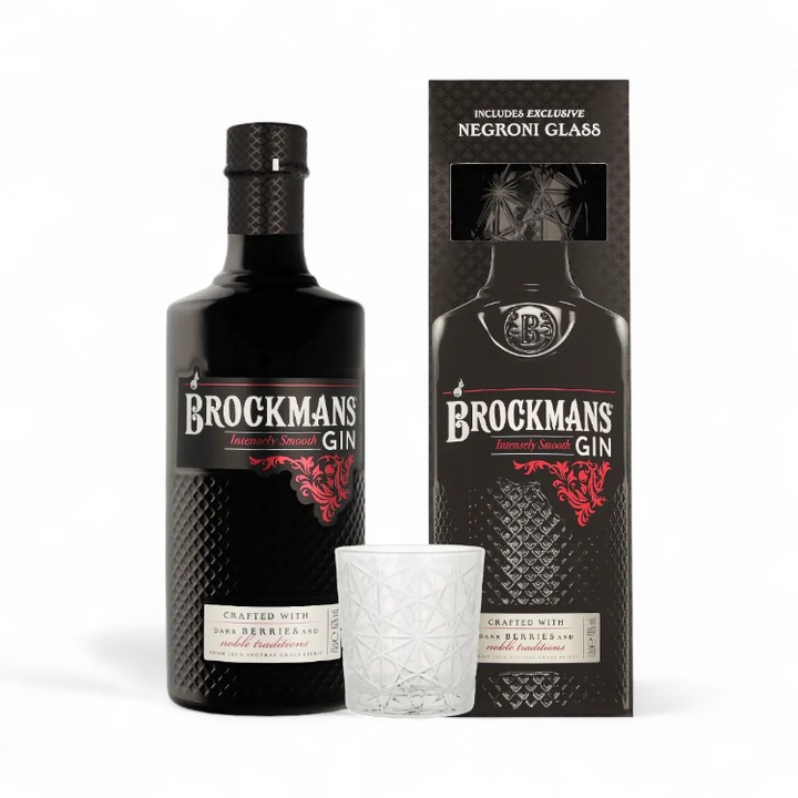 Pachet Cadou Brockmans Gin cu Pahar 40%, 0.7L
