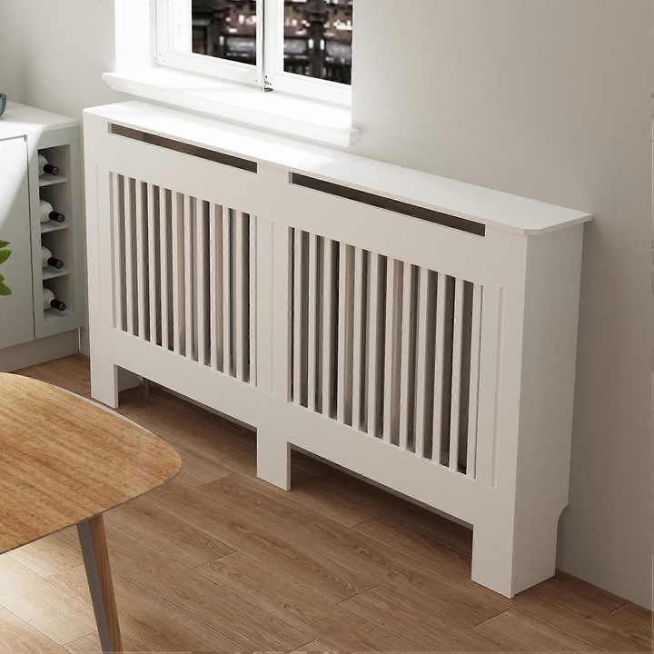 Capac radiator, MDF, alb, 78x19x101.2cm