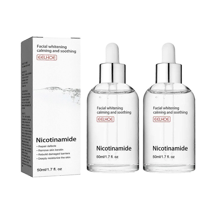 Серум за лице, 50мл, Eelhoe 2 броя, избелващ ефект, хидратация, намаляване на порите