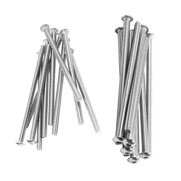 Set 20 Suruburi M4, Inox, 75/80mm, Argintiu