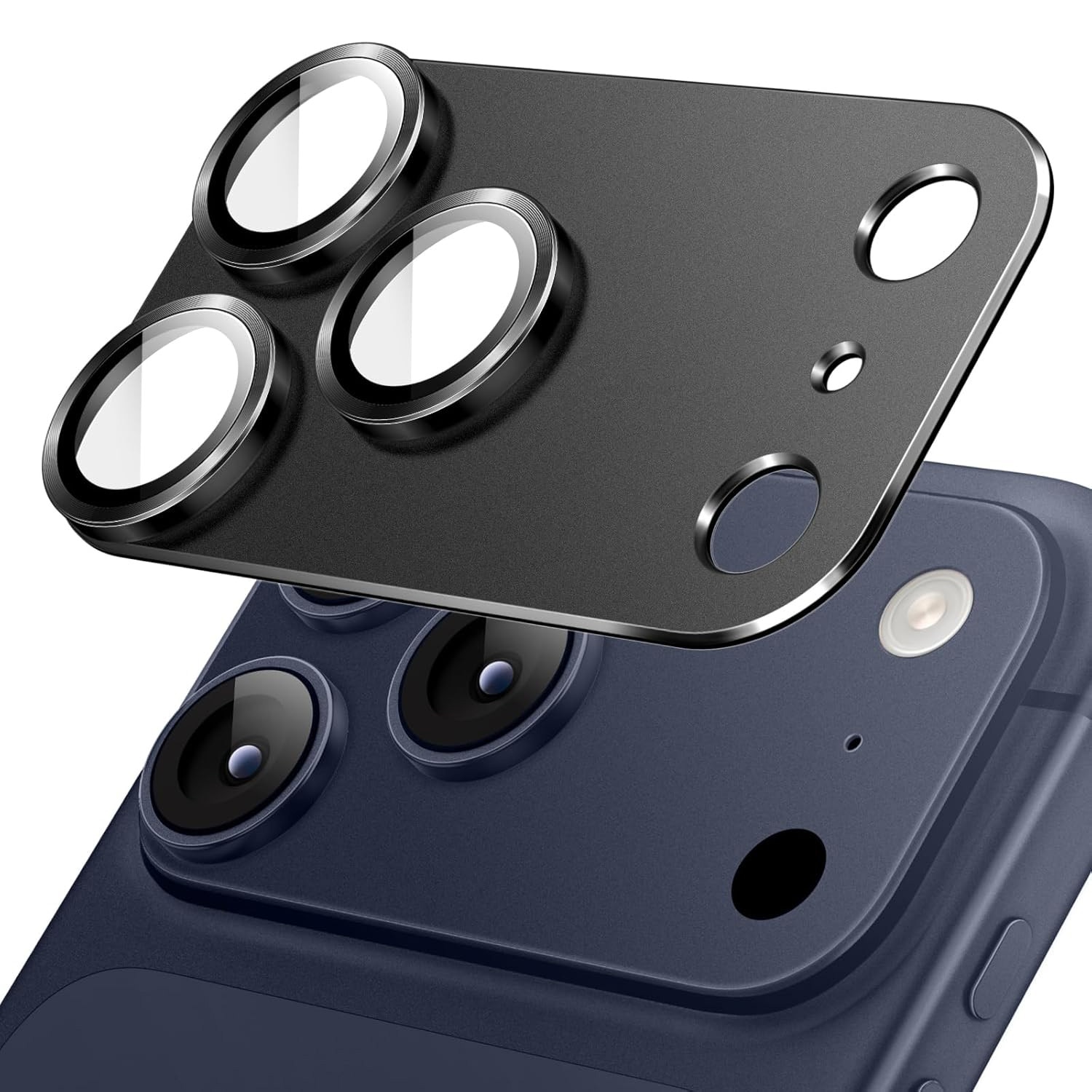 Folie Camera din sticla pentru iPhone 17 Pro Max, Full Cover, Protectie Completa, Daden, Ultra Rezistenta, Calitate Premium, Negru