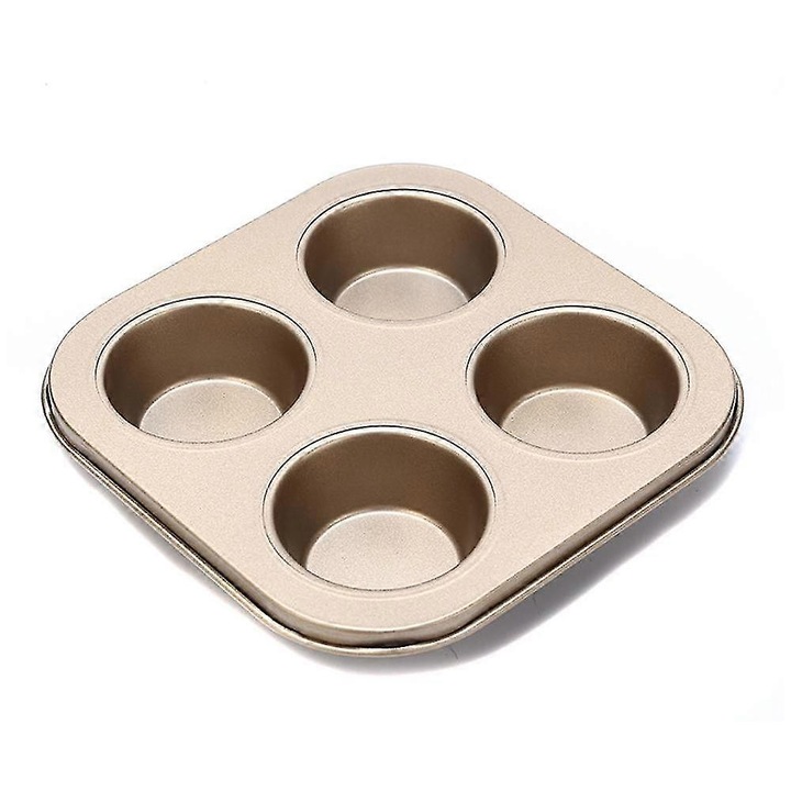 Tava de copt pentru mini briose, aurie, 24 forme, non-aderenta