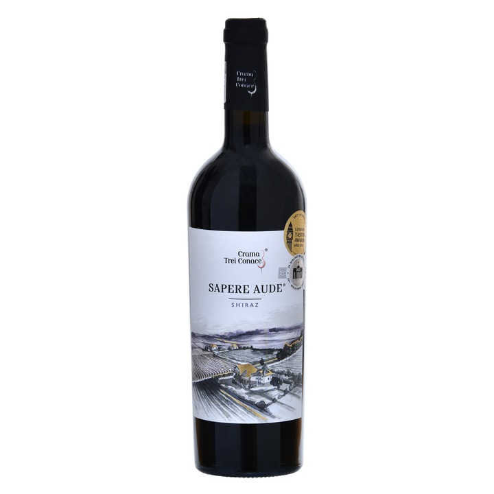 Vin Rosu Sapere Aude, Crama 3 Conace, Shiraz, Sec, 0.75l