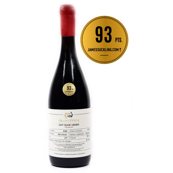 Vin Rosu Crama Ferdi Lady Black Legend, sec, 0.75l