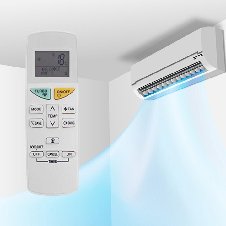 Csere távirányító DAIKIN-hez, méret 15x5cm, ABS anyag, nagy LCD kijelző