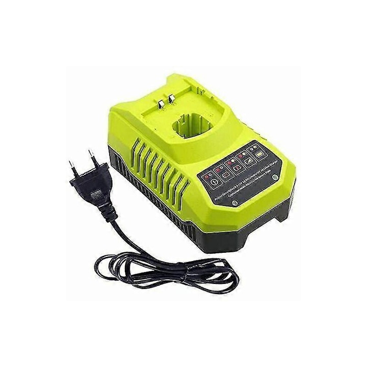 Incarcator de schimb pentru Ryobi P117 P118, compatibil cu baterii Ni-CD si Ni-MH 9.6V-18V, cu display LED, protectie la suprasarcina, 110V-240V