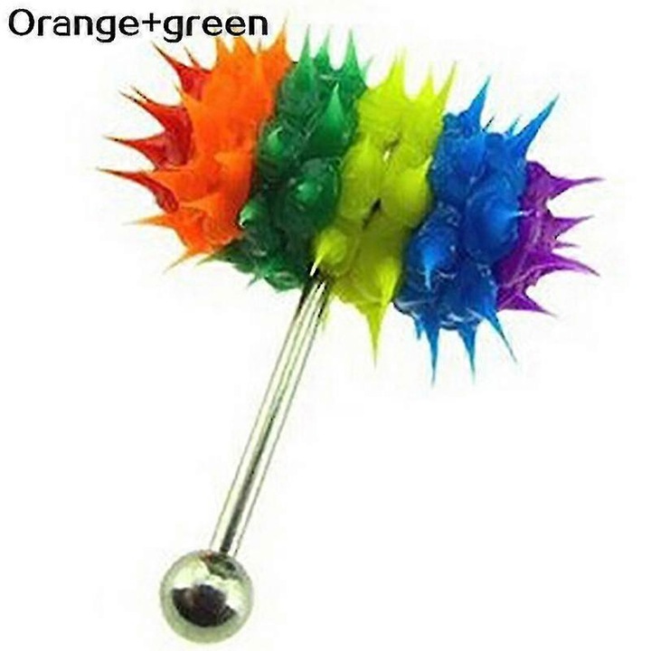 Piercing pentru limba, design fashion, forma ciocan, vibrat, inox, 0.16cm x 1.8cm x 0.5cm