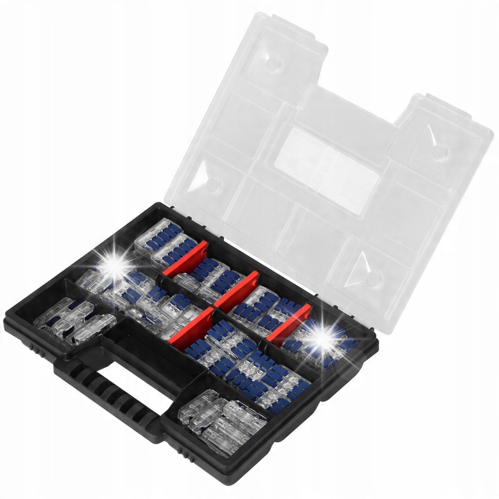 Set 85 conectori, Orno, pentru cabluri de 0,2-4mm, 450V/32A, organizator 190x90x35mm