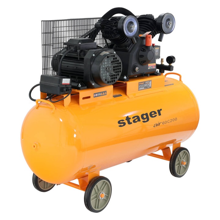 Compresor aer Stager 200L 10bar 600L/min trifazat