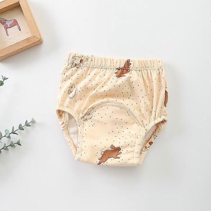 Újrafelhasználható pelenkák gyerekeknek, aranyos nyomtatás, 0-9kg, nyúl