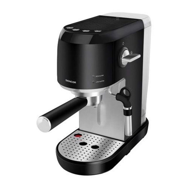 Espressor Sencor 1400W, capacitate 1.25l, plastic, cafea măcinată